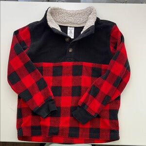 Carter's Red and Black Buffalo Plaid Sweater